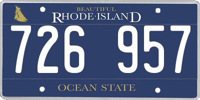 RI license plate 726957