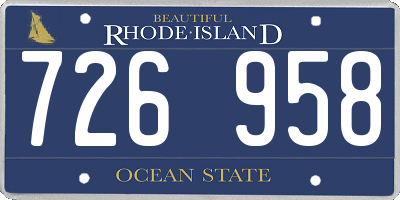 RI license plate 726958