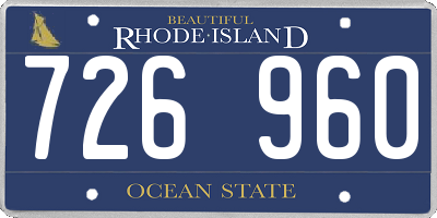 RI license plate 726960