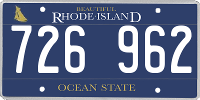 RI license plate 726962