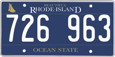 RI license plate 726963