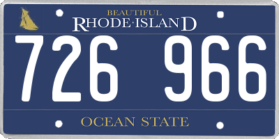 RI license plate 726966