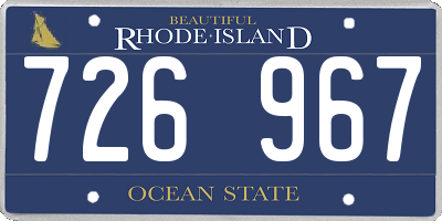 RI license plate 726967