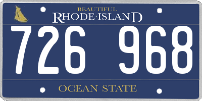 RI license plate 726968