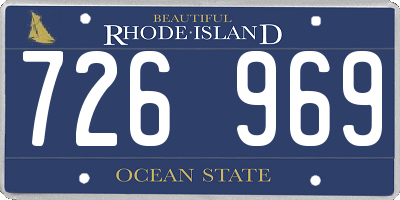 RI license plate 726969