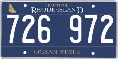RI license plate 726972