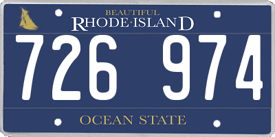 RI license plate 726974
