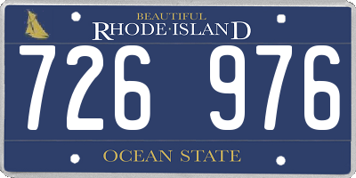 RI license plate 726976