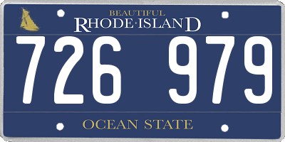 RI license plate 726979