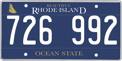 RI license plate 726992