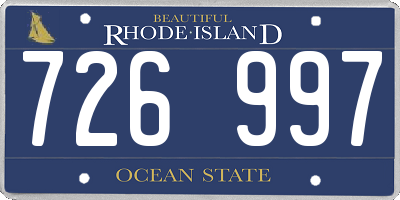 RI license plate 726997