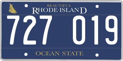 RI license plate 727019