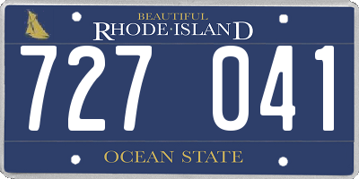 RI license plate 727041