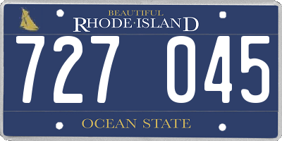 RI license plate 727045