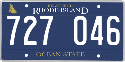 RI license plate 727046