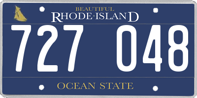 RI license plate 727048