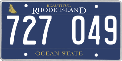 RI license plate 727049