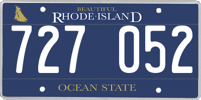 RI license plate 727052