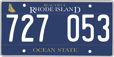 RI license plate 727053