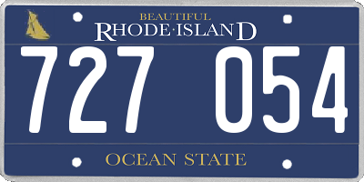 RI license plate 727054