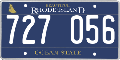 RI license plate 727056