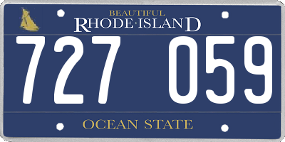 RI license plate 727059