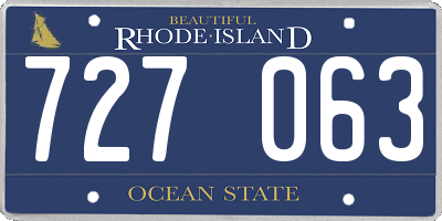 RI license plate 727063