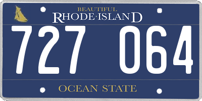 RI license plate 727064