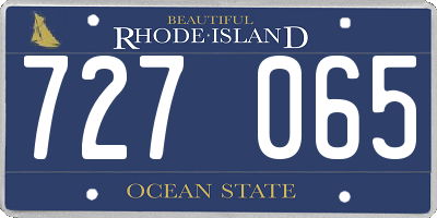 RI license plate 727065