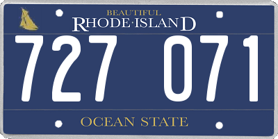 RI license plate 727071