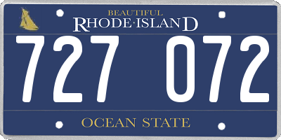 RI license plate 727072
