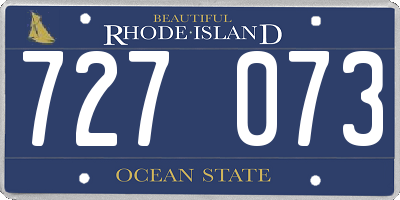 RI license plate 727073