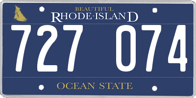RI license plate 727074