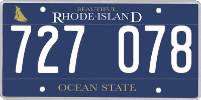 RI license plate 727078