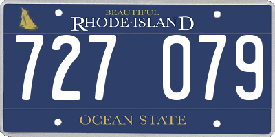 RI license plate 727079