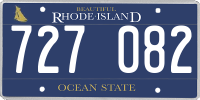 RI license plate 727082
