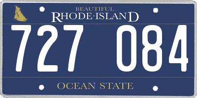 RI license plate 727084