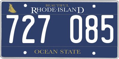 RI license plate 727085