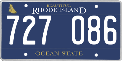 RI license plate 727086