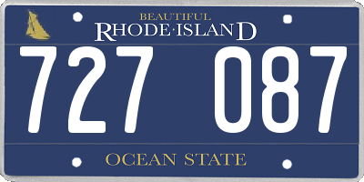 RI license plate 727087