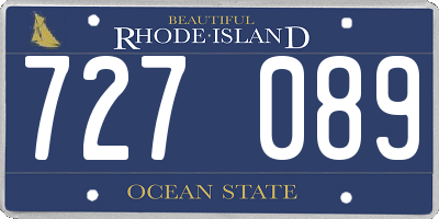 RI license plate 727089