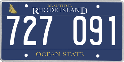 RI license plate 727091