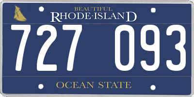 RI license plate 727093