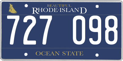 RI license plate 727098