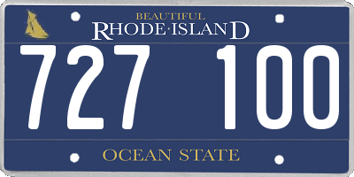 RI license plate 727100