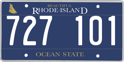 RI license plate 727101