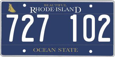 RI license plate 727102