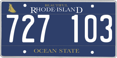 RI license plate 727103