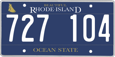 RI license plate 727104