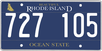 RI license plate 727105